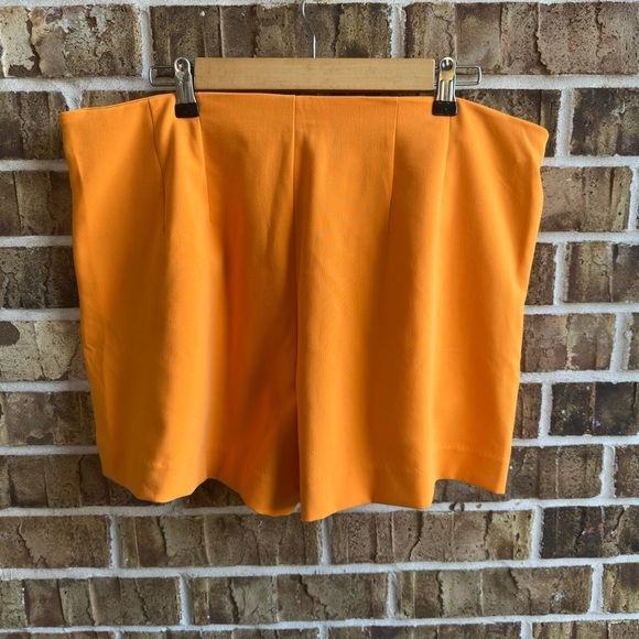 a new day Women's High Waist Orange Shorts - Picture 2 of 7
